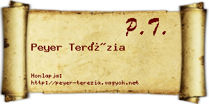 Peyer Terézia névjegykártya